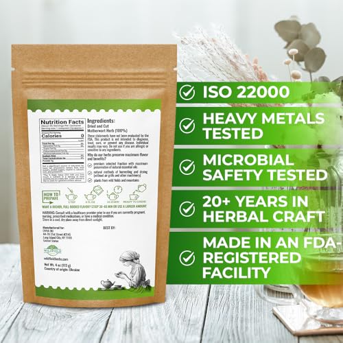 Image of 4 oz. Motherwort Tea Dried Motherwort Herb Tea (Leonurus Cardiaca) - 113g Leonurus Cardiaca (Cola De Leon)