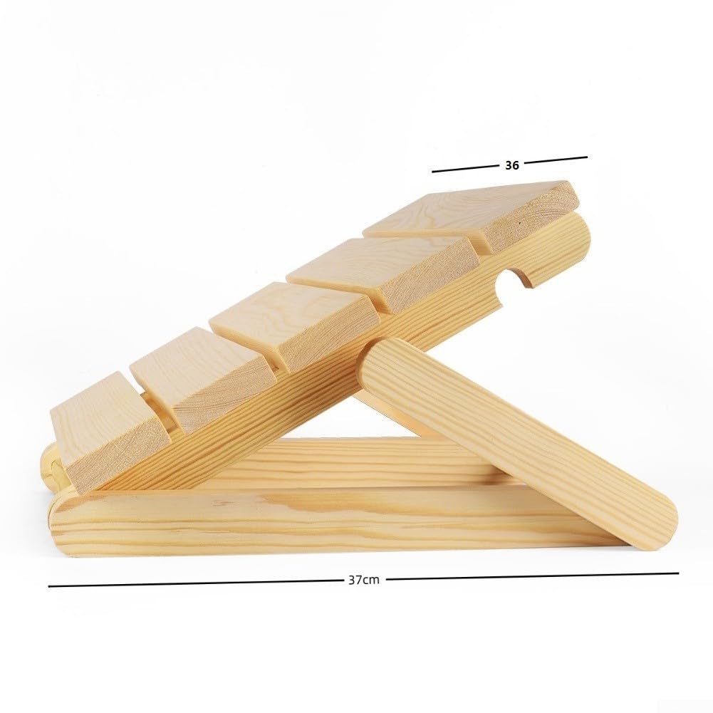 Appui-tête en bois massif avec design ergonomique, confortable pour le cou et le dos pour salles de sauna 37 x 34 cm