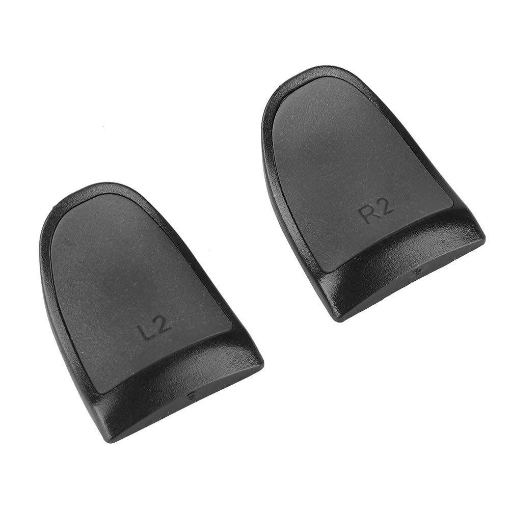 Kafuty L2 R2 Tasten Trigger Extender, rutschfest, Mäßige Härte Hochwertige Soft Touch Extended Griffe für PS4 Gamecontroller und Beste Anpassung, Einfache Installation(Schwarz)