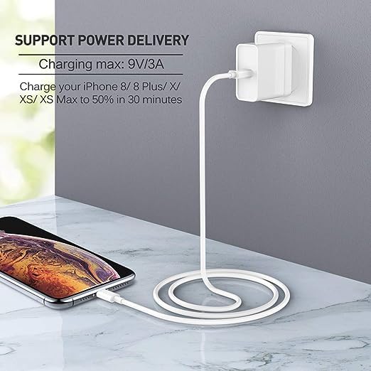 Image of Etguuds Charger Compatible with iPhone Wire C to Lightning Cable for Apple iPhone