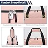 LONALIA Small Gym Bag with Wet Pocket - 14 inch Carry on Mini Duffle Bag Multi Pockets for Weekend Overnight Travel - Nude Pink #4