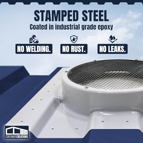 image for AdaptAIR Roof Turbine Vent (2 Pack) 12 inch Roof Vent Adapter - Design