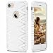 iPhone 7 Case, iSPECLE Soft TPU Protective Bumper Case with Carbon Fiber Design for Apple iPhone 7 [4.7 Inch] – White
