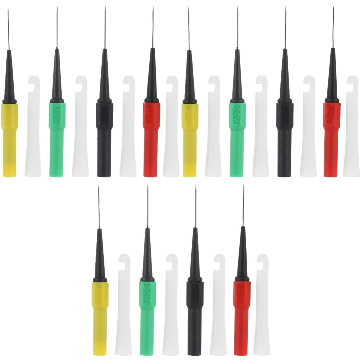 NUOBESTY 3 Ensembles Goupille De Perçage D'isolant Kit De Arrière Pour Multimètre À Fil Mini Perceur De Fil Accessoires De Test Automobile Black 4 Pièces * 3