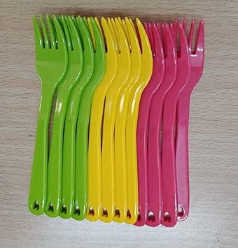 UROOJ Reusable12 Serving Fork Set for Kids Pack of 1 (Multicolour)