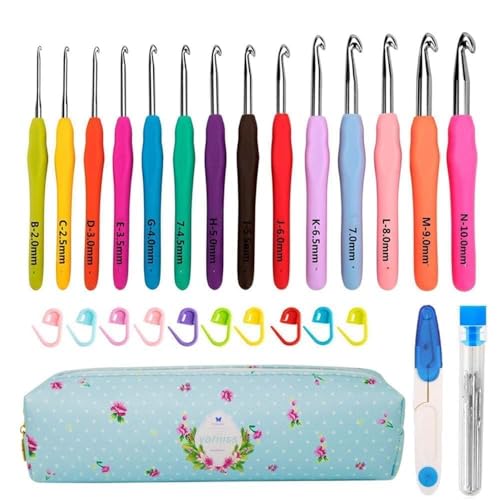 Yarniss Crochet Hooks,14 Size Crochet Set...