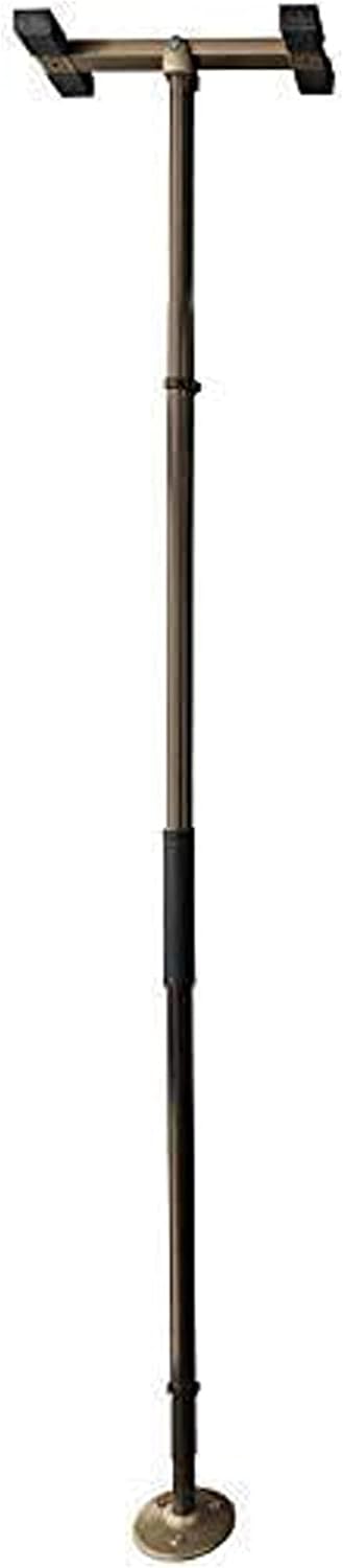 Signature Life Sure Stand Straight Pole, Elderly Tension Mounted Floor to Ceiling Transfer-Pole, Bathroom Safety Assist Grab Bar and Stability Rail, Deep Bronze
