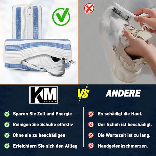 KMfusion Premium Schuhwaschbeutel für Waschmaschine – 2er Set Sneaker Waschbeutel mit Schutz-Reißverschluss – Hochwertiger Waschbeutel für Schuhe & Sportschuhe