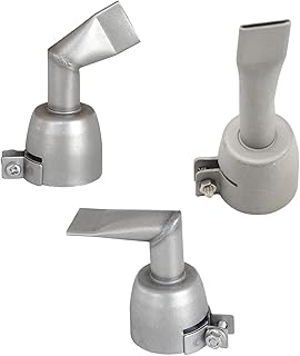 3pcs Hot Air Gun Welding Nozzle Stainless Steel Heat Gun 20mm Flat Welding Nozzle Welding Nozzle Torch for PVC Plastic Sheet Welding Nozzle Soldering Accessories