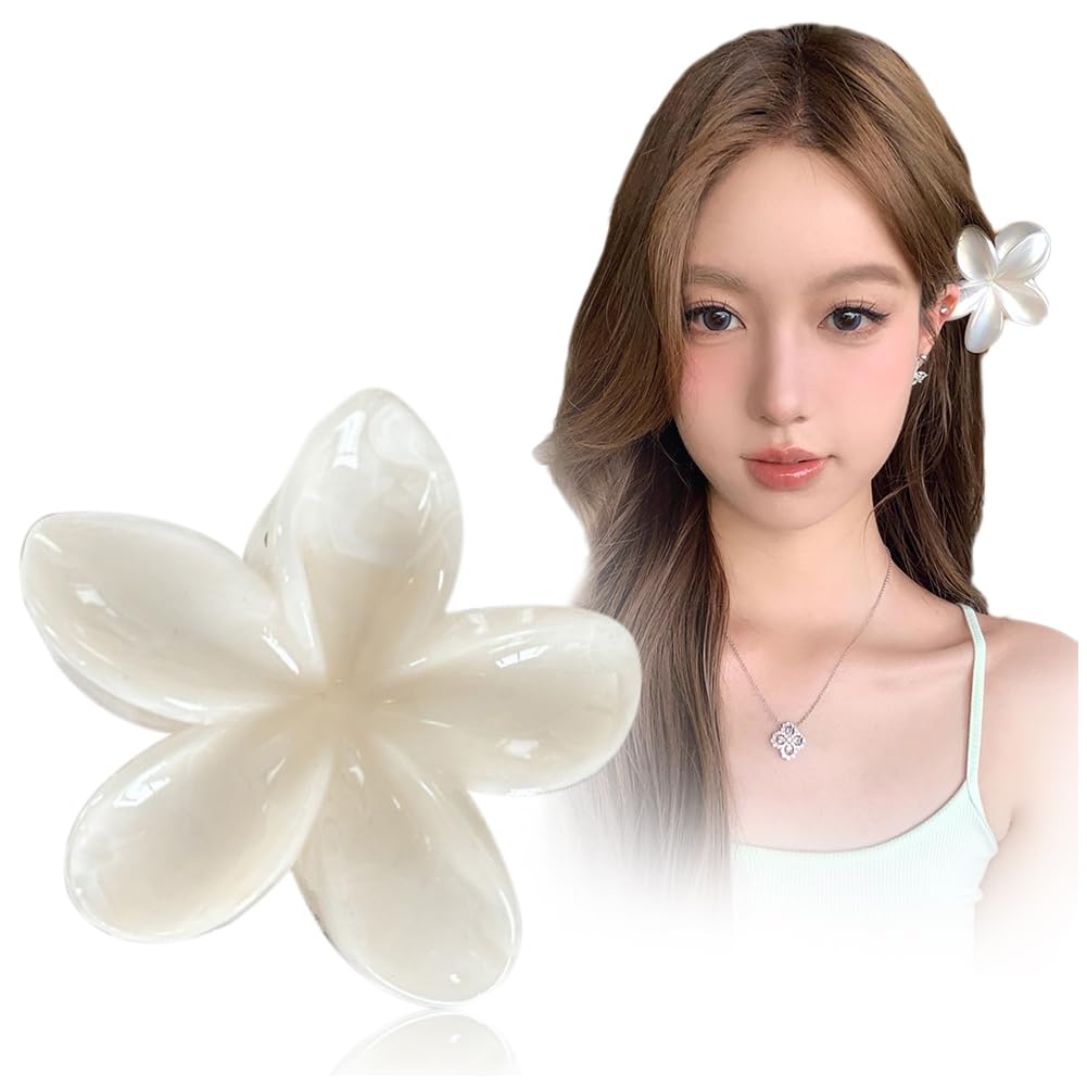 FASELE バンスクリップ ヘアクリップ バレッタ 髪留め カジュアル スタイリッシュ 甘美 可愛い 彩り プルメリア エレガント ヘアアクセサリー 人気 レディース 髪飾り 優雅的 オシャレ 日常 旅行 母の日 ギフト 贈り物 プレゼント