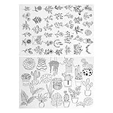 Wasserlösliche Stickereimodelle – Tränenblätter, 30 x 21 cm, waschbare Stichführung, leichter Auflösungsstabilisator mit Markierungslinien | D-Griff