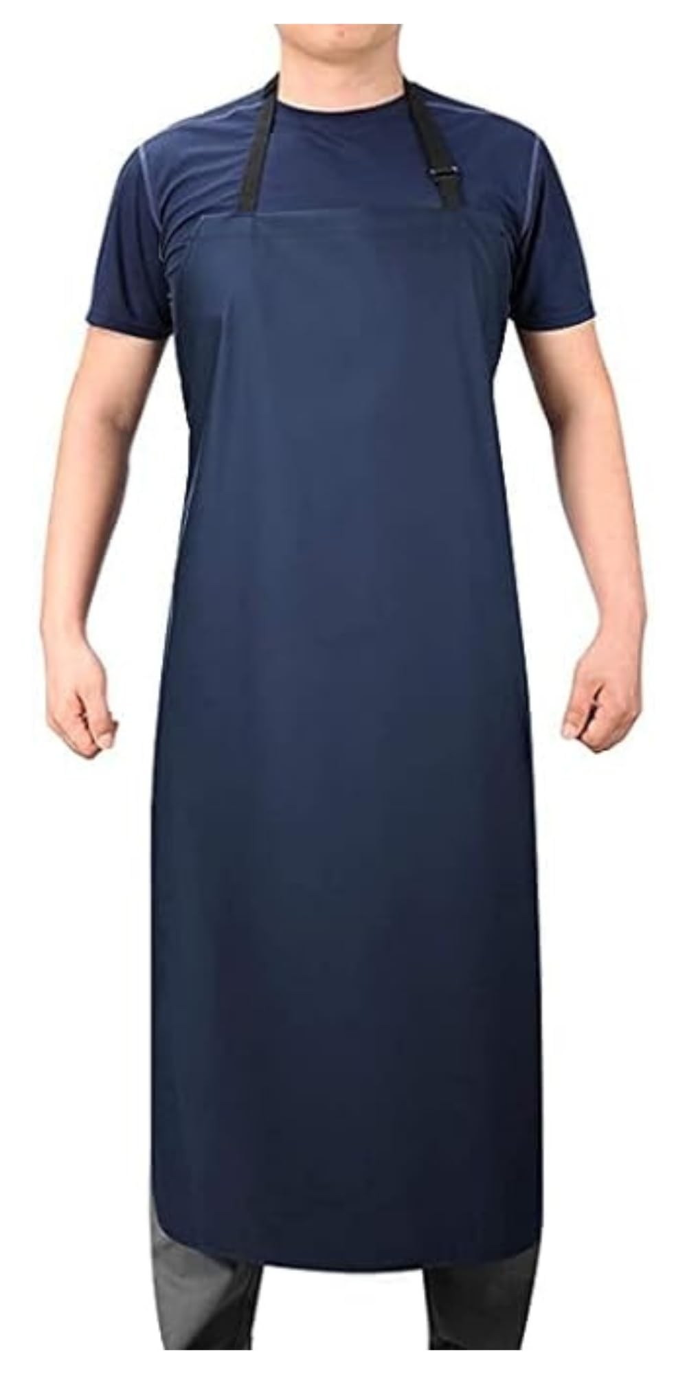 TAYLOR SHROFF Waterproof Vinyl Apron Heavy Duty for Kitchen Dishwashing, Lab Work, Butcher, Dog Grooming, Cleaning Fish, Industrial (BLUE)