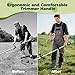 Yomoho Upgraded Weed Eater Handle, Ergonomic String Trimmer Handle with Adjustable Shoulder Strap and Clamp, Weedeater Handle Extension for Lawn Care, Landscaping, and Yard Trimming Edging