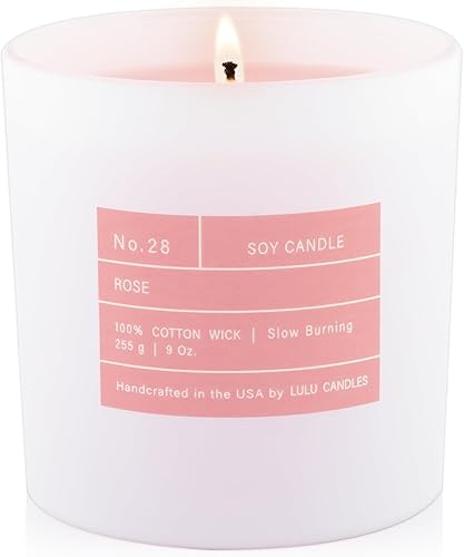 Miniatura 5 de Lulu Candles Huele a rosas Vela perfumada en tarro de soja de lujo Vertida a mano en los Estados Unidos Altamente perfumada y de larga duración