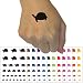 Tortoise Turtle Solid Temporary Tattoo Water Resistant Fake Body Art Set Collection - Light Pink (One Sheet)