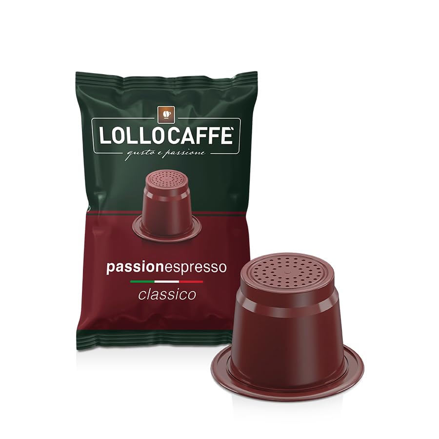 Nutritrust (Classico, 100 cápsulas) - Caffe Lollo PassionEspresso - Cápsulas de espresso compatibles con NESPRESSO - Café italiano de Napoli - Fabricado en Italia