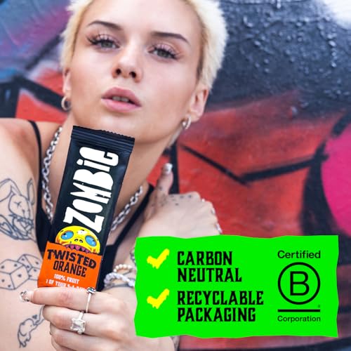 Zombie Fruit Bars, Variety Box (24 Bars, 4 Flavours), 100% Dried Fruit, Healthy Snacks for Adults, Kids, Low Calorie, Gluten Free, Vegan, Halal, Bulk, Real Fruit, No Added Sugar, Natural, Roll Ups