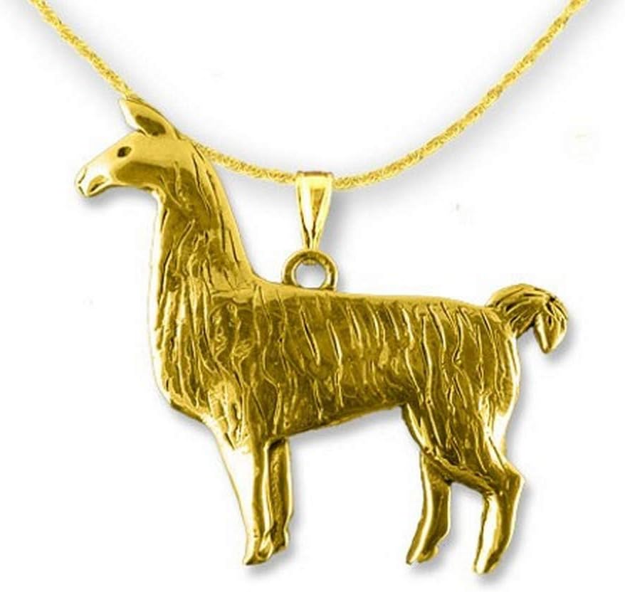 14k Gold Llama Large Pendant