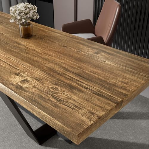 YENHOME Papier Peint Imitation Bois Marron Brun pour Porte 60x300cm Papier Collant pour Meuble Effet Bois Film Autocollant Décoratif Rouleau Vinyle pour...