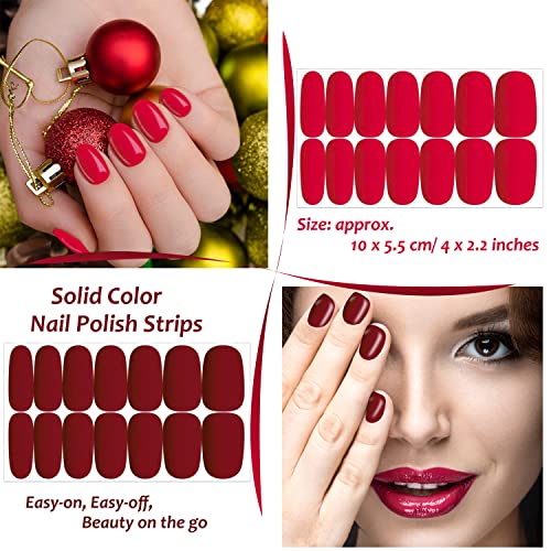 Xeaohesy 224 Pieces 16 Sheets Matte Color Nail Wrap Nail Polish Strips With Nail File Self-Adhesive Nail Stickers Full Nail Wraps Nail Strips Real Nail Polish Stickers For Women Nail Art(8 Colors) #TOP2