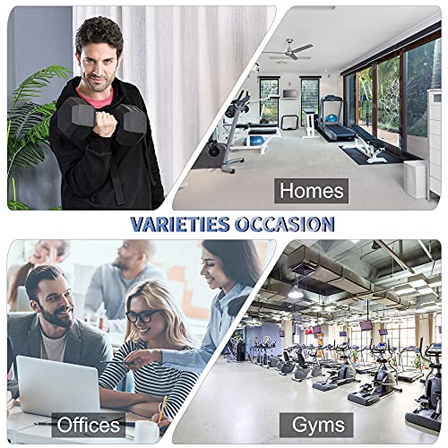 HOMCOM 17.5KG Double Rubber Hex Dumbbell - Portable Hand Weights for Home Gym Workout - Image 6