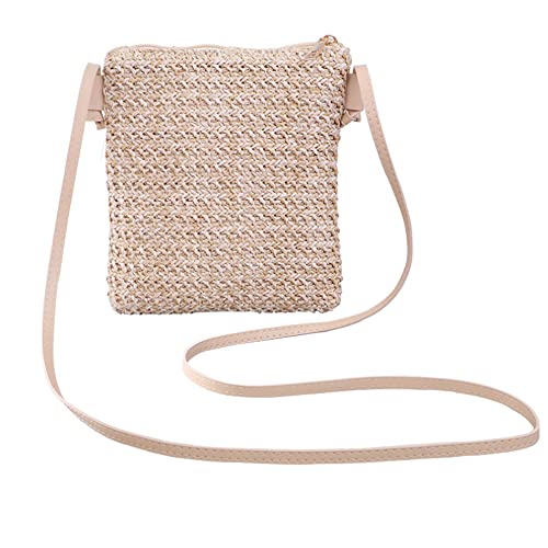 Straw Crossbody Bag for Women Small Summer Beach Purse and Handbag Ladies Casual Messenger Bags