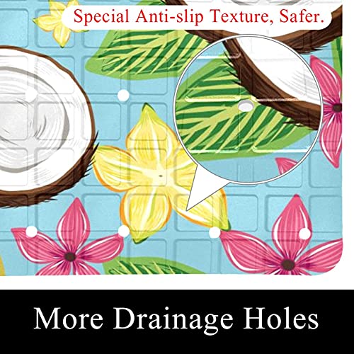 Tapis de bain antidérapant avec trous de drainage et ventouses de sécurité - 3