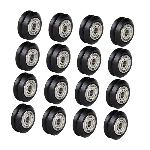 JECOMPRIS 16pcs Printer Parts Roller Wheel Passive round Roller Linear Bearing Printer Wheels for Accessories