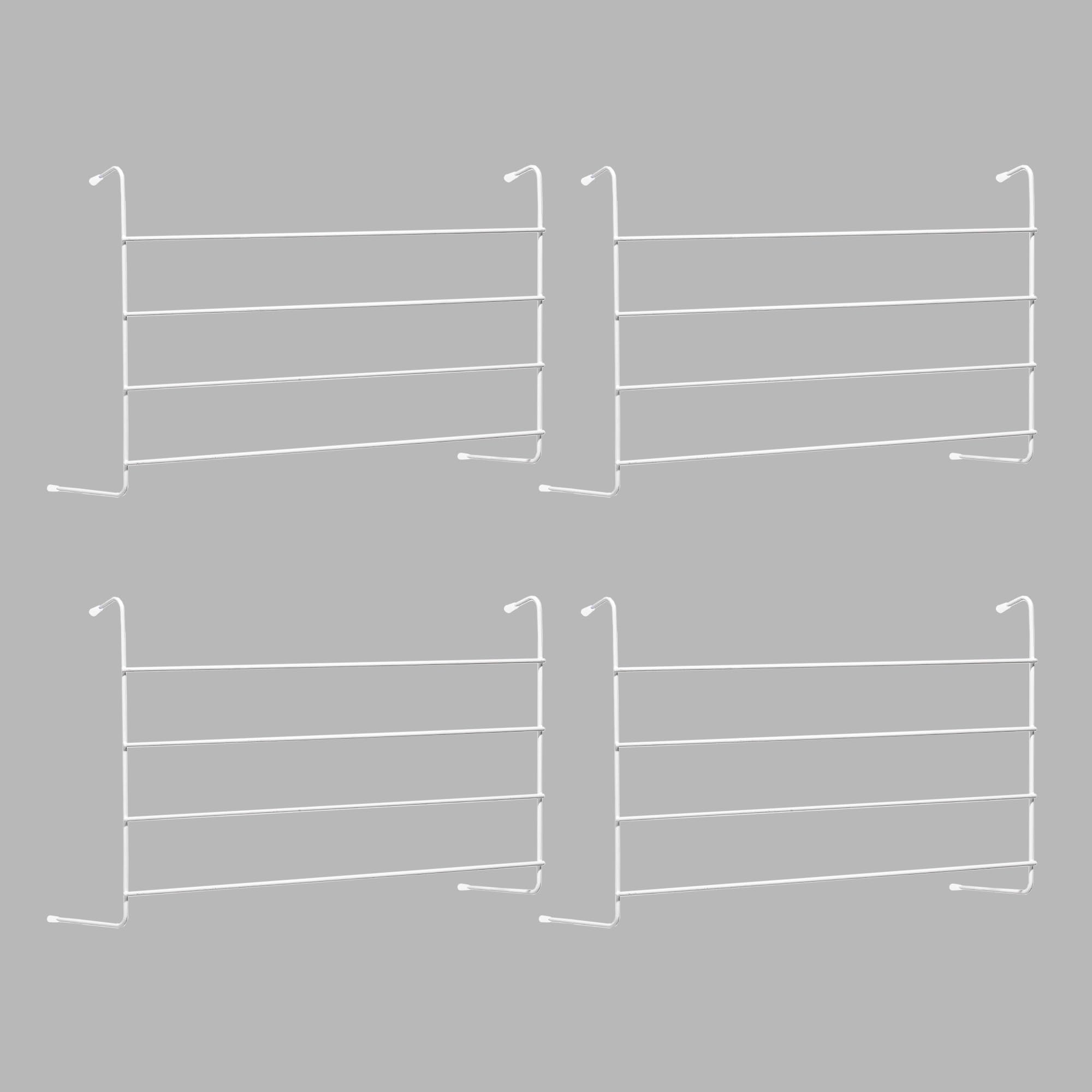 Pegs It White 4 Bar Radiator Clothes Drying Rack (Pack Of 4) |Foldable Radiator Airers Indoor | Over Radiator Clothes Airer With 2 Meters Of Drying Space Each | Caravan Airer For Balconies, Windows, Doors