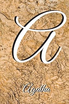 Paperback Agatha: Notebook Litter A Personalised Marble Initial with Name Journal Diary Lined for Women or Girls. Best practical a gift. Book
