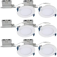 Vista 13 de HALO HLB HLB4069FS1EMWR - Luz empotrable LED de 4 pulgadas, delgada, sin lata, regulable, con temperaturas de color seleccionables