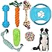 ZWOOS Juguetes para Perros 7 Piezas Durable Juguete Masticable Cuerda Soledad Grupo de Juguete para Pequeñas y Medianas Perros, Herramientas de Entrenamiento, Mantener a su Perro Sano