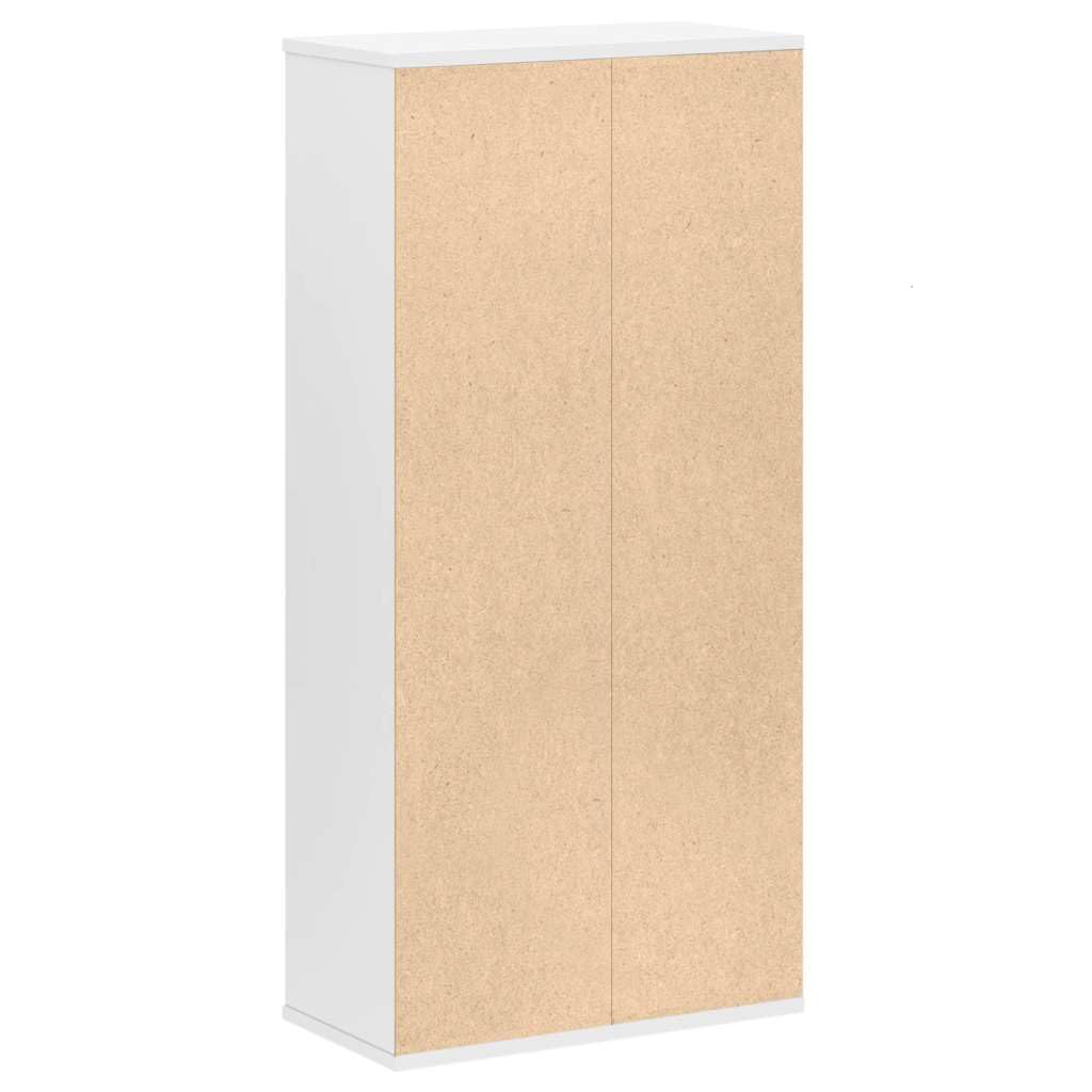 Bücherregal Weiß 50x25x105 cm 7 Fächer Holzwerkstoff | Pflegeleicht mit feuchtem Tuch, als Raumteiler nutzbar, inklusive Wandhalterung