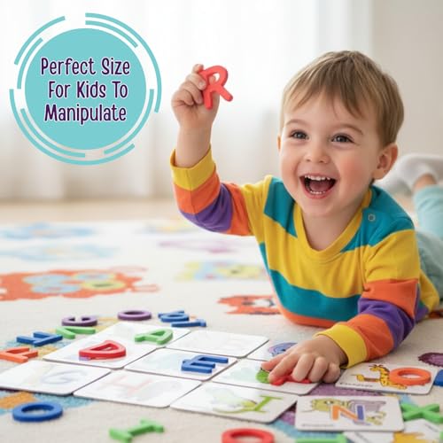 Alphabet Flash Cards for Kids Ages 3-8 – Number and Letter Flash Cards – Montessori Alphabet Puzzle & Matching Game – Letter Recognition for Kindergarten & Preschool Learning by Montessori Castle - Image 8