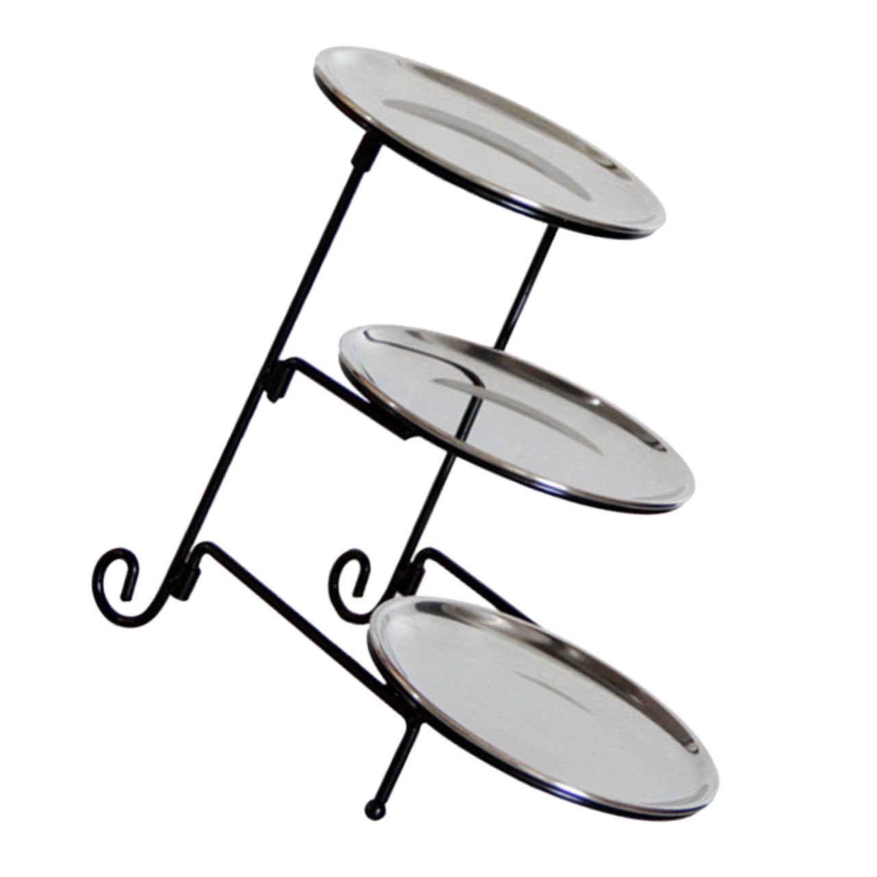 Soporte para Servir Pasteles de 3 Niveles de Acero Inoxidable, 1 Juego