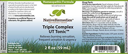 Image of Native Remedies Triple Complex UT Tonic - Bladder Health - 4 Fl Oz, 2 Pack
