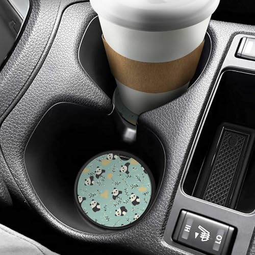 Portavasos para carro con diseño de pandas, 2 unidades miniatura 6