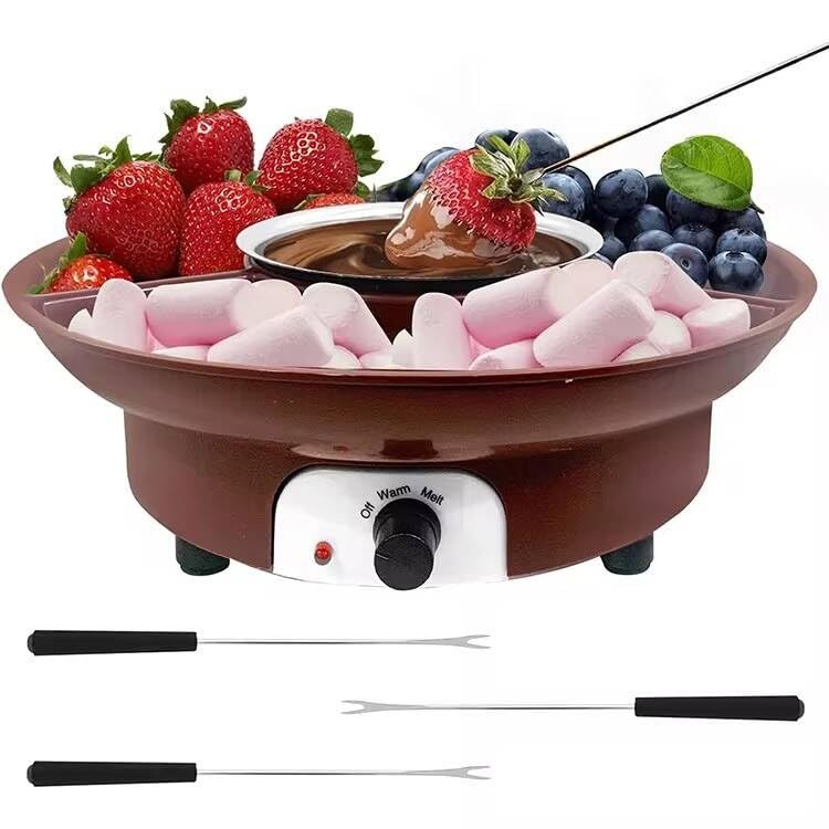 Fondue Eléctrica para Chocolate 260ML con 2 Tenedores Acero miniatura 2