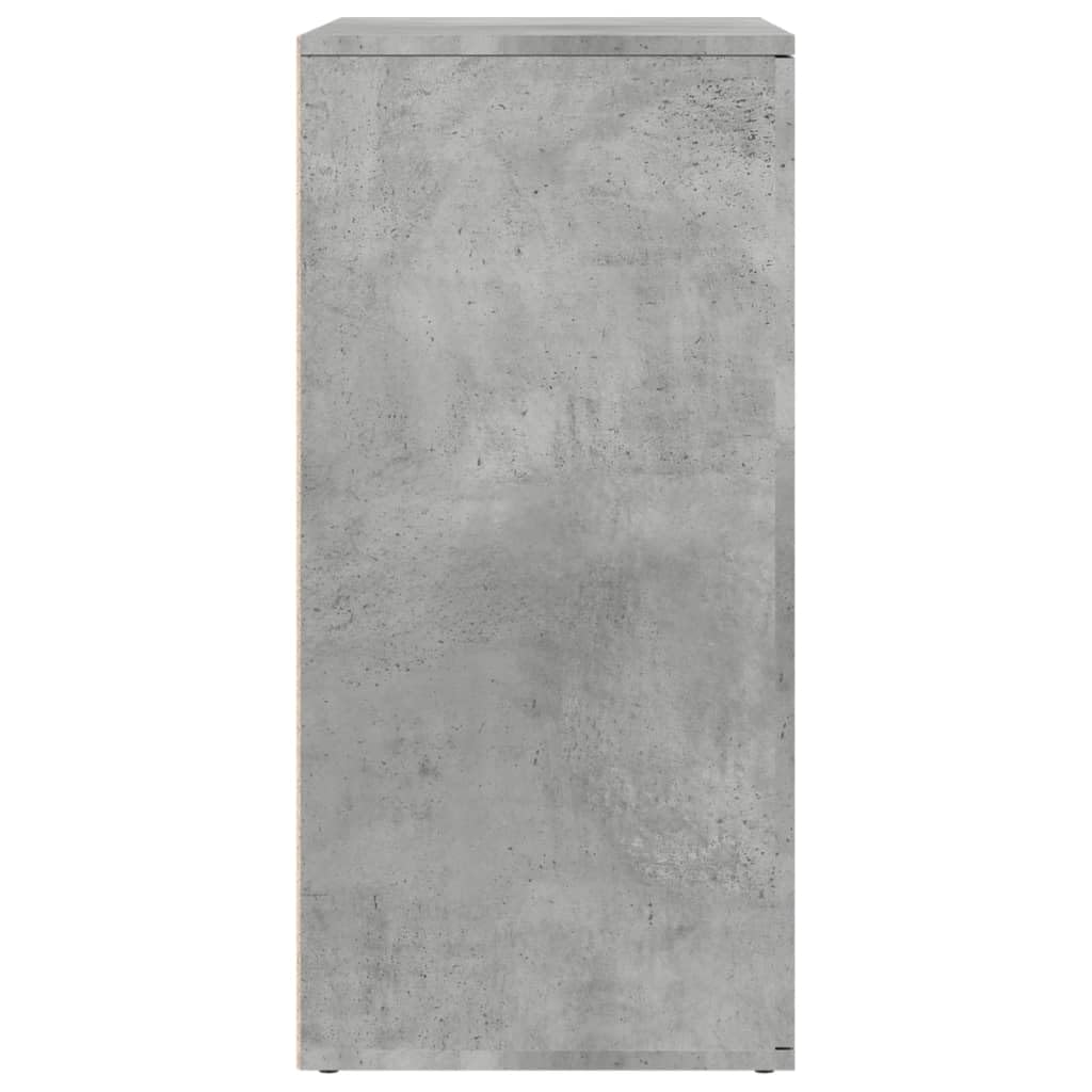 ShGaxin Kredens szary betonowy 79 x 38 x 80 cm materiał drewnopochodny, komoda do sypialni, komody i kredensy, szafka do salonu, komody na korytarz, meble pokojowe - 840516
