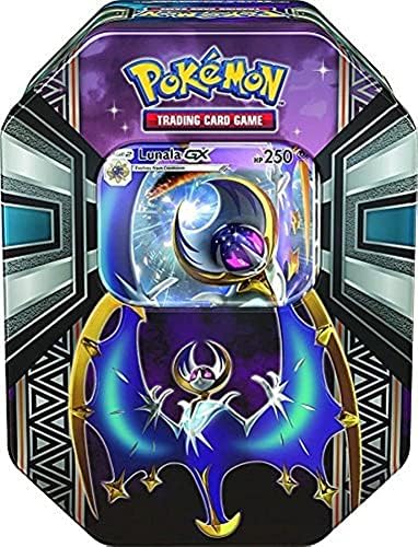 Pokémon TCG: Sun & Moon - Legends of Alola Tin with Lunala-GX | Includes 4 Pokemon Trading Card Game Booster Packs | Awesome Lunala-GX Themed Collector's Tin to Protect Your Cards & Collectibles