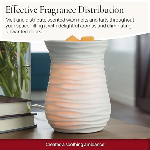 Candle Warmers ETC. Illumination Fragrance Warmer- Light-Up Warmer for Warming Scented Candle Wax Melts and Tarts or to Freshen Room, White Harmony - Image 5