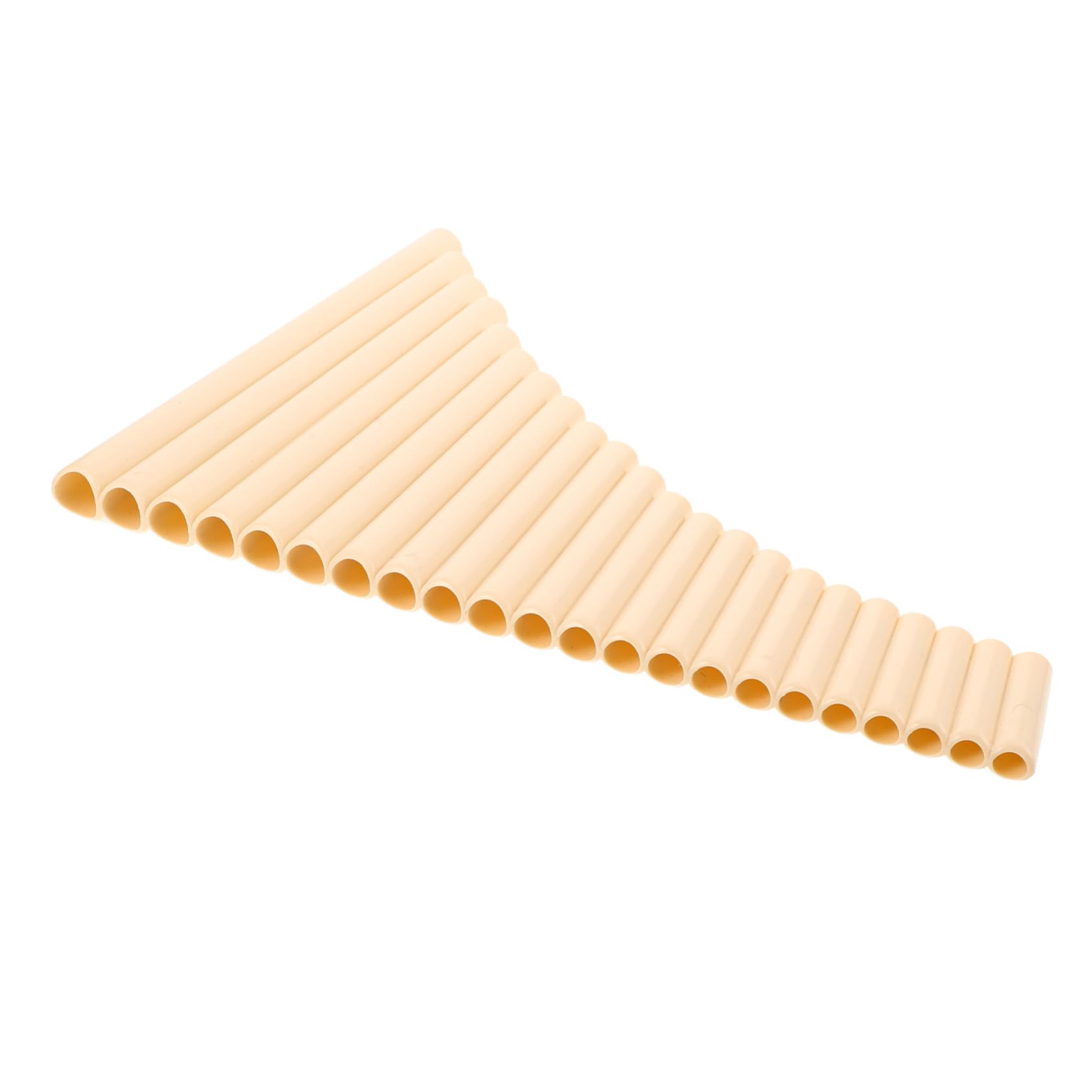 Flauto di Pan Tradizionale G 22 Tubi Beige per Esecuzione | Musica Folk e Palco, Plastico, Orientabile da Lato Sinistro o Destro, per Principianti e Professionisti
