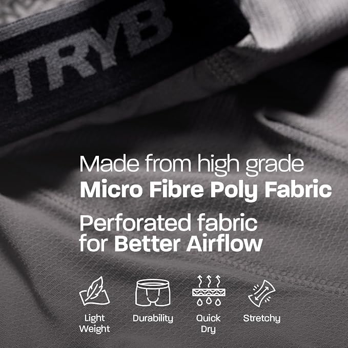 Image of TRYB Men's Compression Shorts & Pants | Sports Innerwear for Gym, Running & Training | Quick Dry, Breathable, 4-Way Stretch, Moisture Wicking, Anti-Chafing Muscle Support Athletic Wear with Pocket