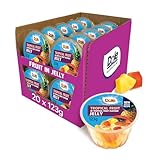 Dole Tropical Fruit in Jelly Fruit Pots 20 x 123g, Assorted Fruits, Healthy Snack, No Added Sugar Fruit Cocktail Bowls, Perfect for Breakfast & Dessert or Adding to Recipes