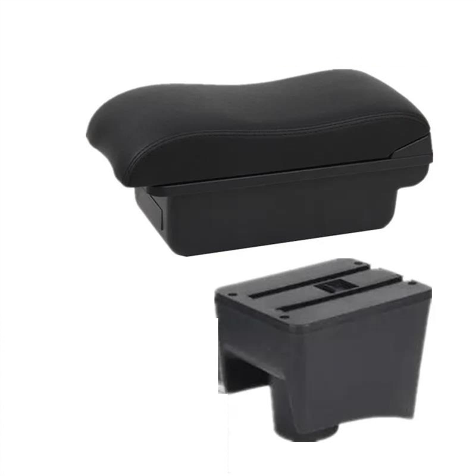 NOHEEU Car Armrest Special Storage Box Modification Parts For POLO Mk5 6R For Vento 2010-2018(A2 black line No USB)