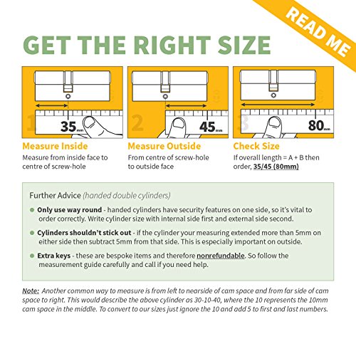 Yale Anti-Snap 3 Star Euro Double Cylinder, High Security, Nickel Finish, 45:55 (100 mm)