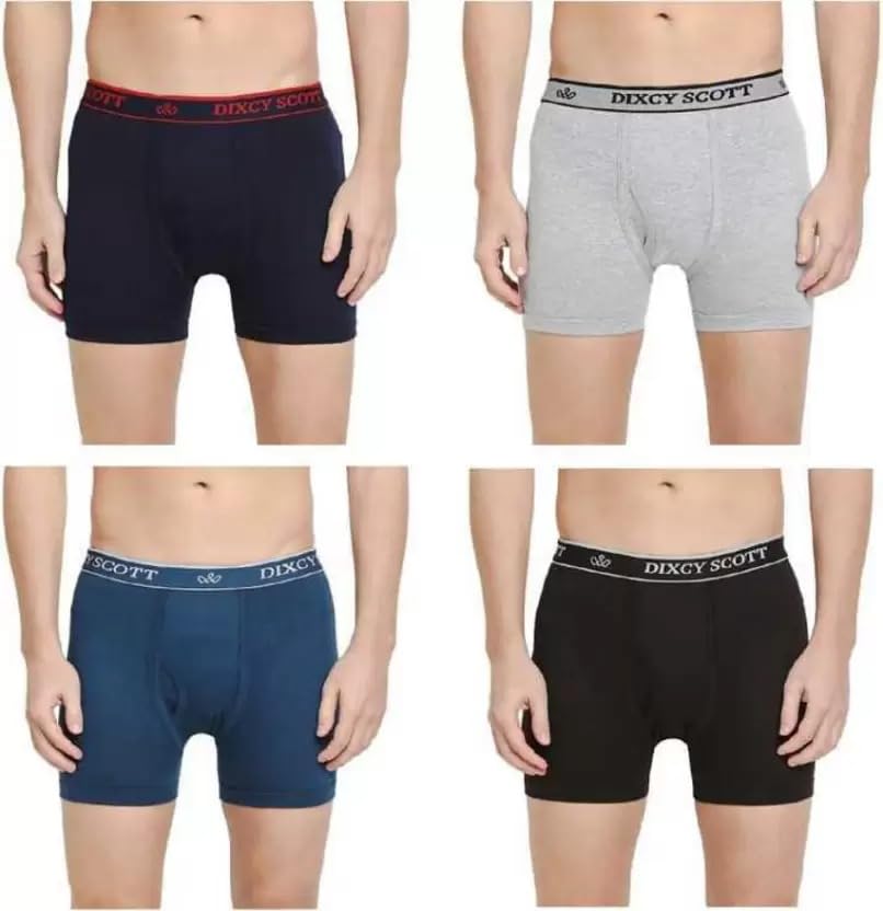 CROSS TRUNK for Men & Boys (Underwear/Trunk/Brief) (100% Cotton Trunk with Spandex Elastic) (Size- 80 cm-110 cm) (Multicolour-Assorted) (34 inch_85 cm, Pack of 04 Pcs.)-image-14