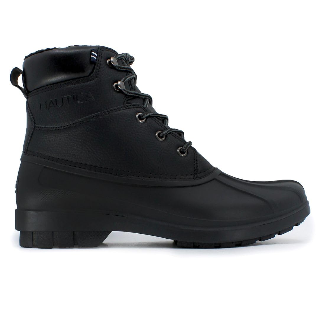 Nautica Mens Duck Boots Waterproof Shell Insulated Snow & Rain Boot
