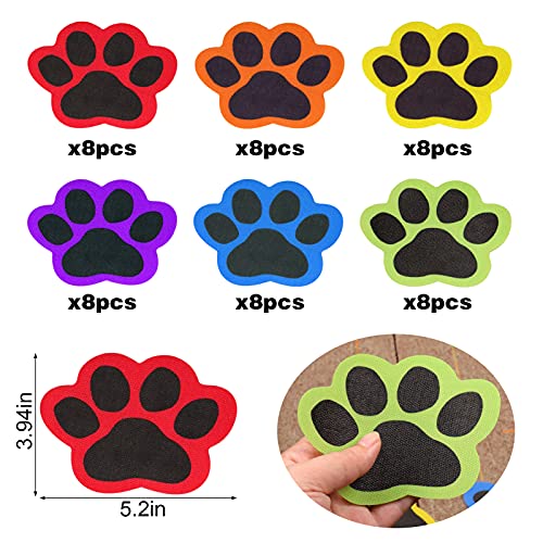 48 Pcs Carpet Markers Floor Dots, Paw Prints Carpet Dots For Teacher Supplies Elementary School Kindergarten Daycare Classroom Decoration #TOP1