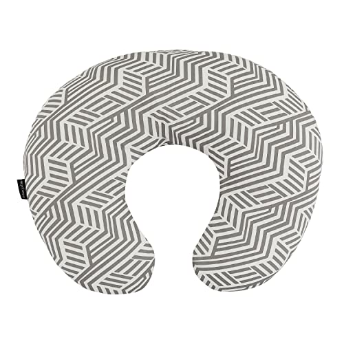 Image of Dream On Me Beeboo Nursing Pillow And Positioner, Breastfeeding And Bottlefeeding , Removable And Washable Pillow Cover, Soft And Breathable Fabric, Black And White